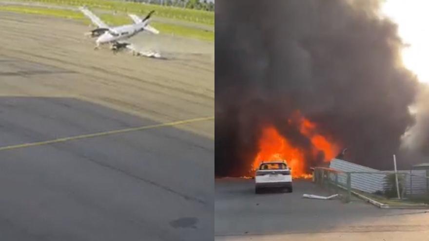 Avião explode e mata duas pessoas em Cuiabá