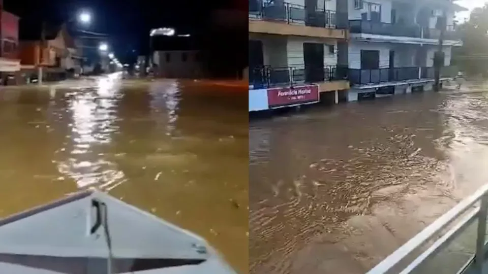 Cidade amanhece ilhada após rio atingir marca histórica de 12 metros no Vale do Itajaí