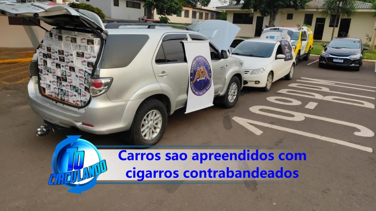 Operação policial do 19º BPM com apoio de helicóptero apreende veículos com cigarros em Toledo