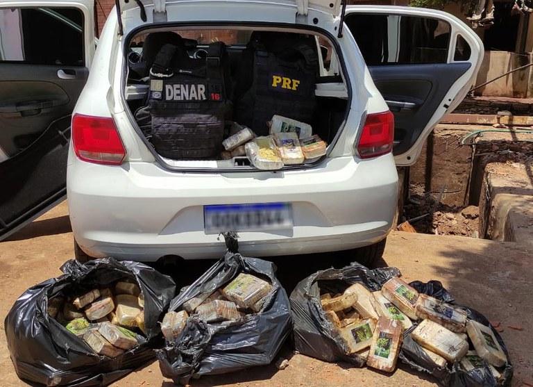 PRF e DENAR apreendem 172 Kg de cocaína em Campo Grande (MS)