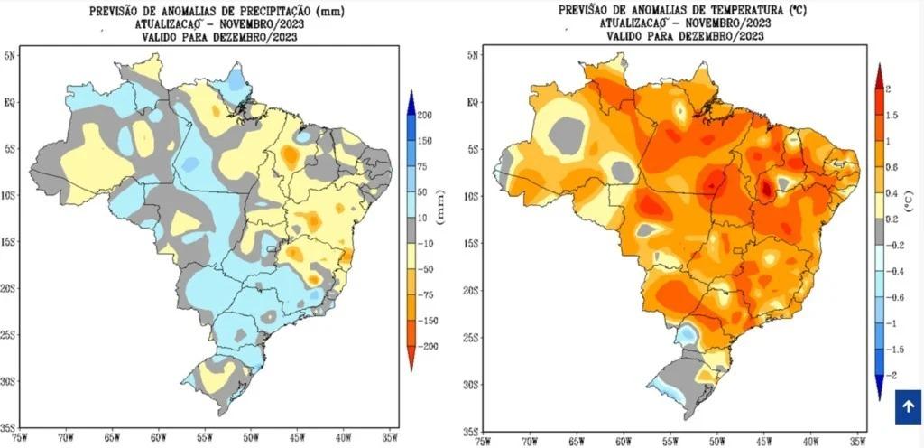 Inmet prevê como será o clima no Brasil em dezembro