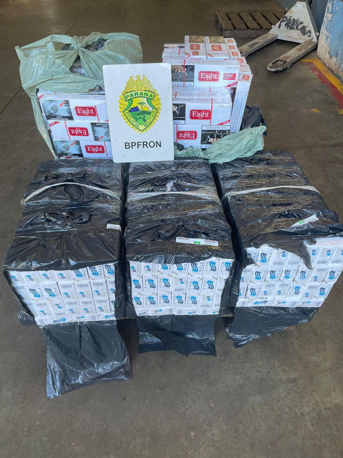 BPFRON apreende cigarros contrabandeados em ônibus na cidade de Medianeira-PR