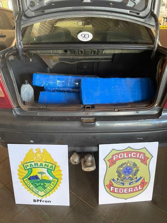 PF e BPFron prendem homem em flagrante por tráfico de drogas em Guairá PR