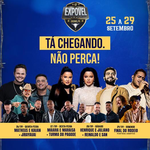 Confira as regras de entrada e permanência de menores na Expovel 2024 em dias de shows