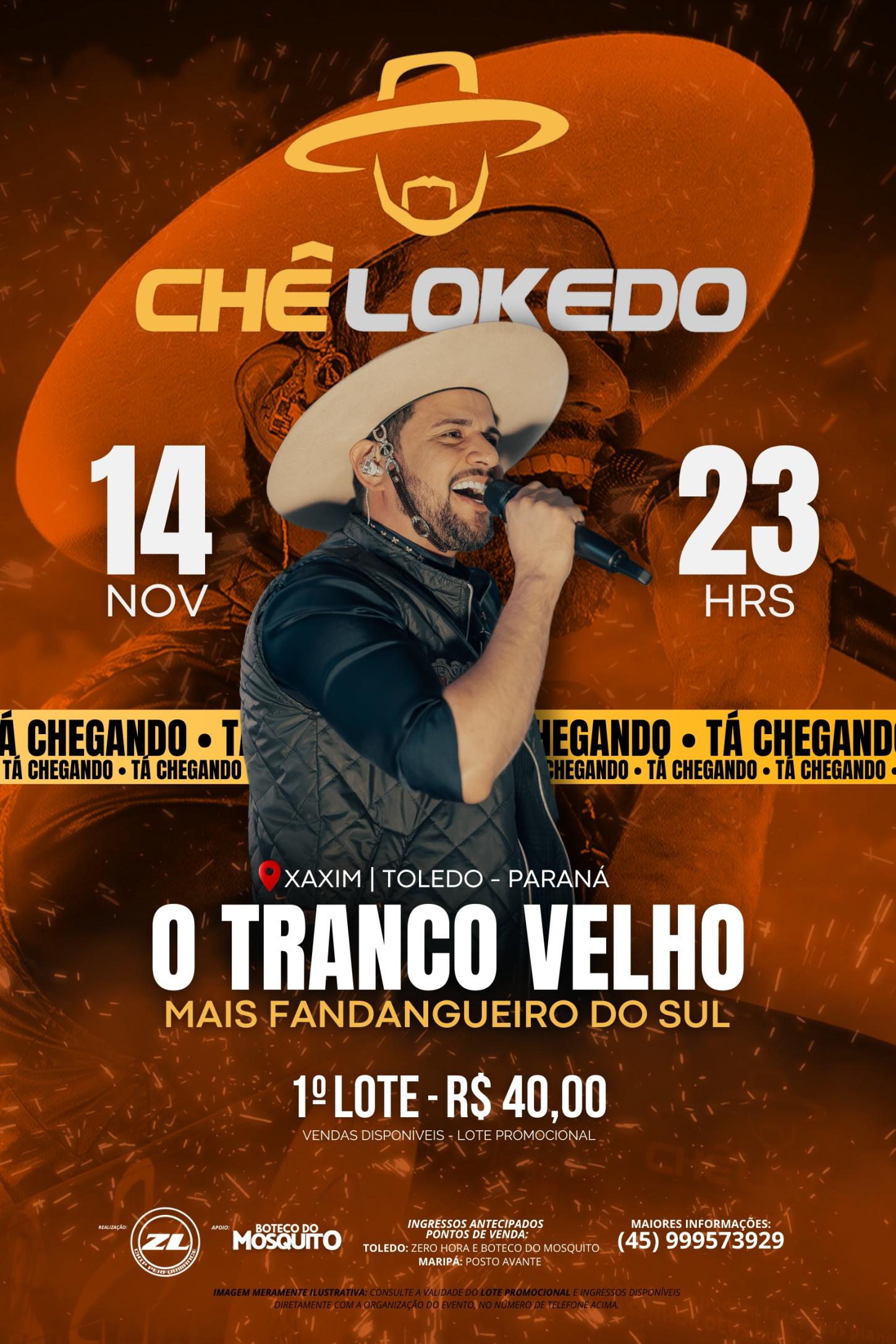Chê Lokedo em Xaxim - Toledo PR