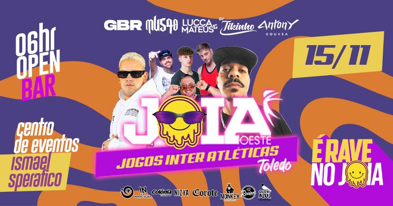 Joia Oeste 2024 acontece nos dias 15 e 16 de novembro com Rave do Joia e Festa a Fantasia!