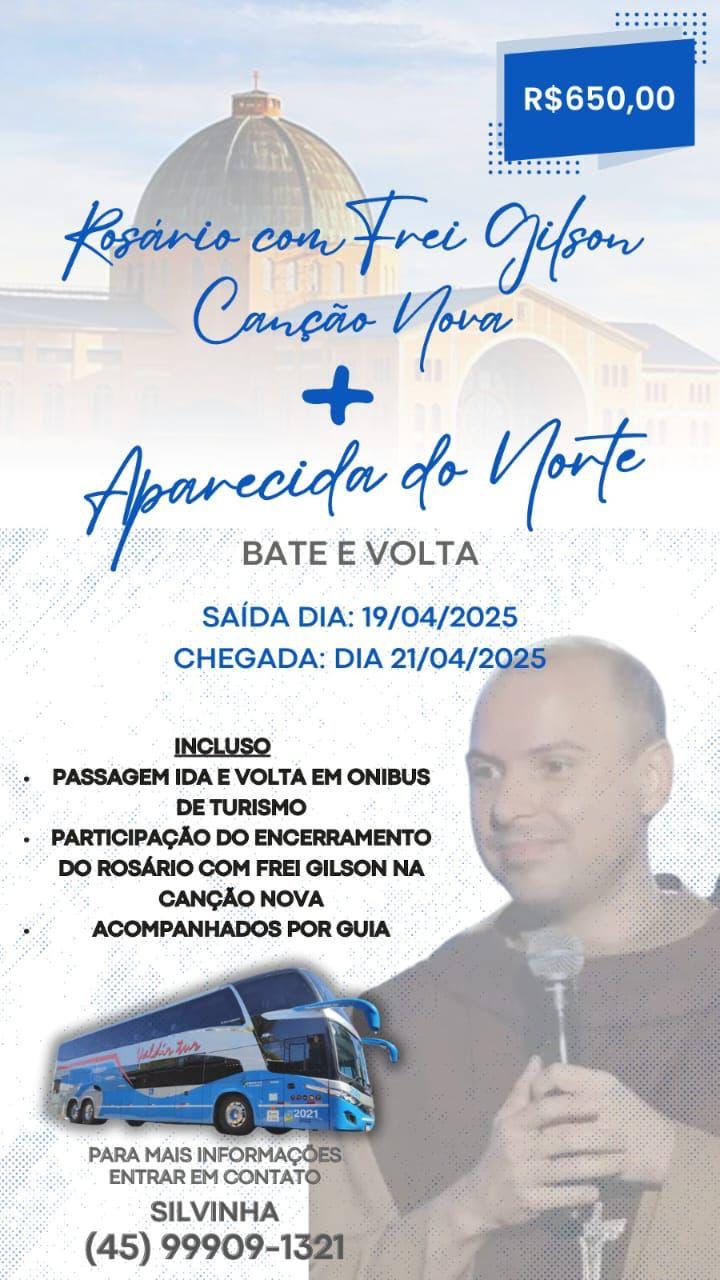 Excursão para Aparecida do Norte (bate e Volta)