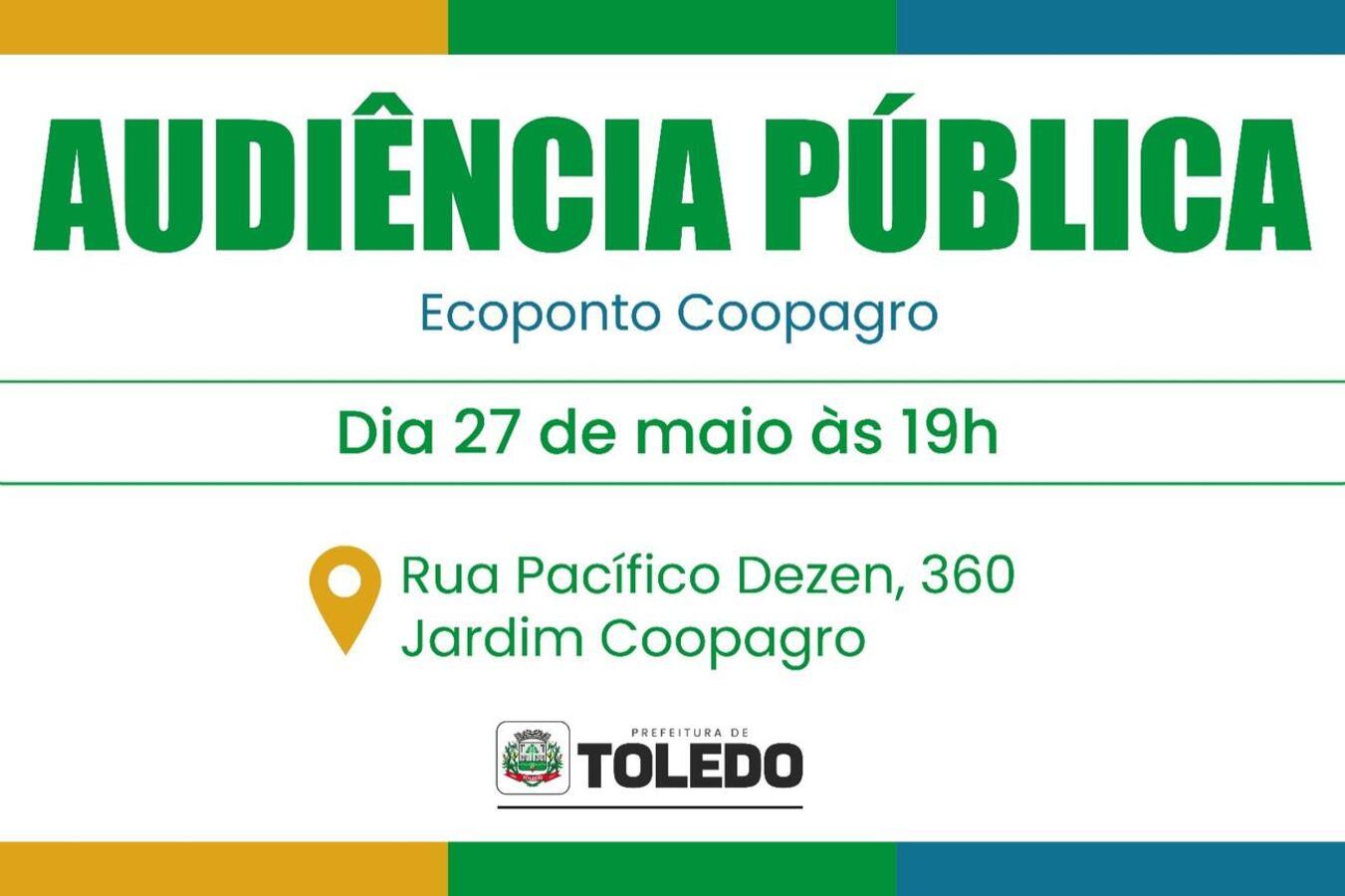 Audiência pública sobre Ecoponto do Jardim Coopagro acontece nesta terça-feira (27)