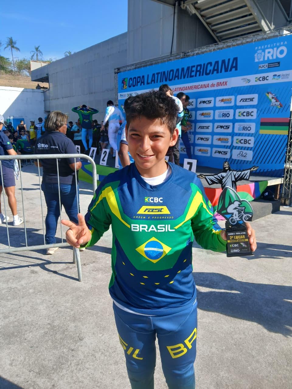 Heitor Isaque conquista dois pódios no Campeonato Latino-Americano de BMX no Rio de Janeiro neste domingo