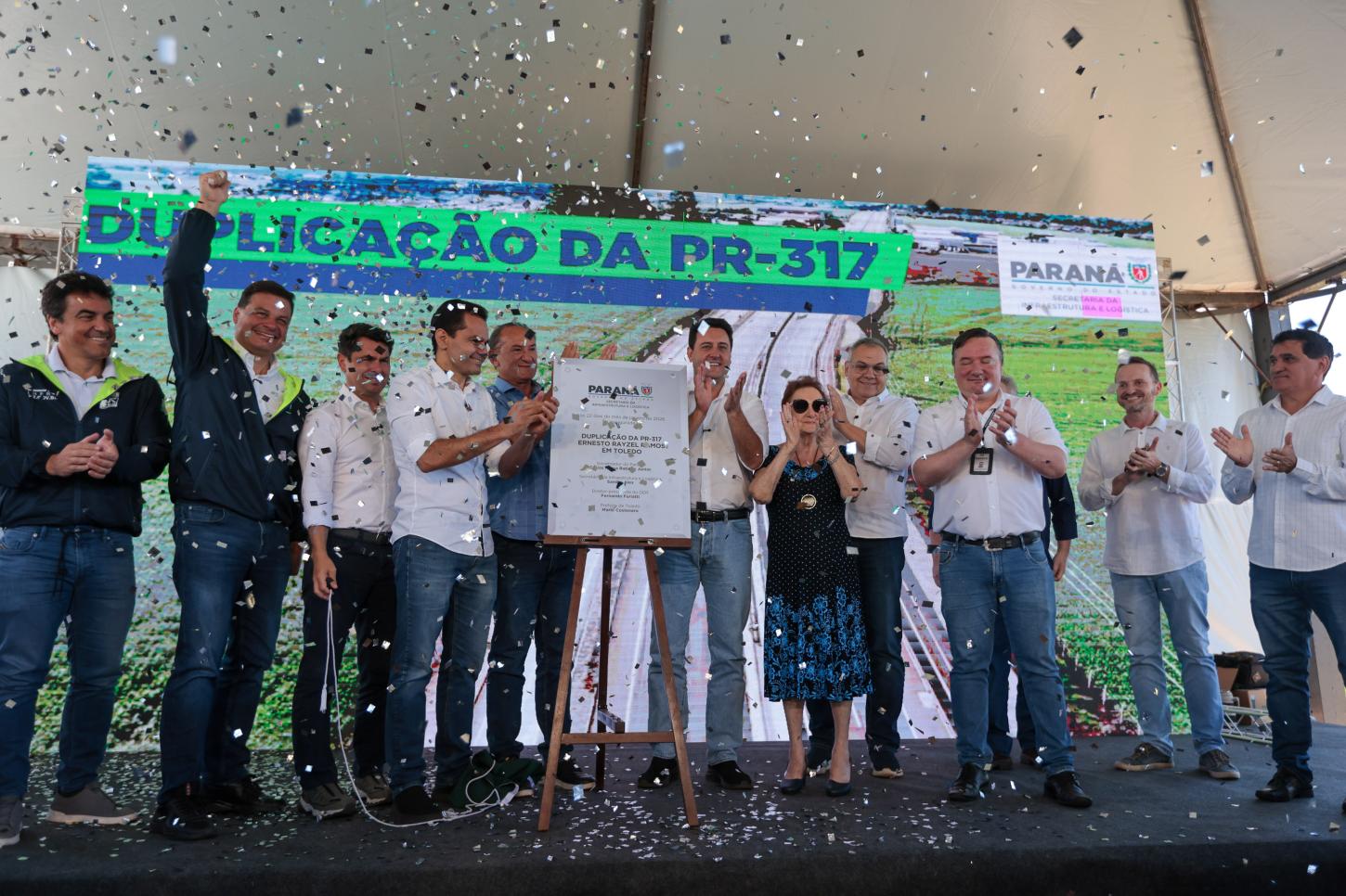 Ratinho Junior inaugura duplicação da PR-317, em Toledo