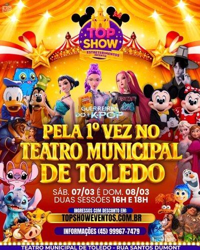 Espetáculo chega pela 1ª vez ao Teatro Municipal de Toledo