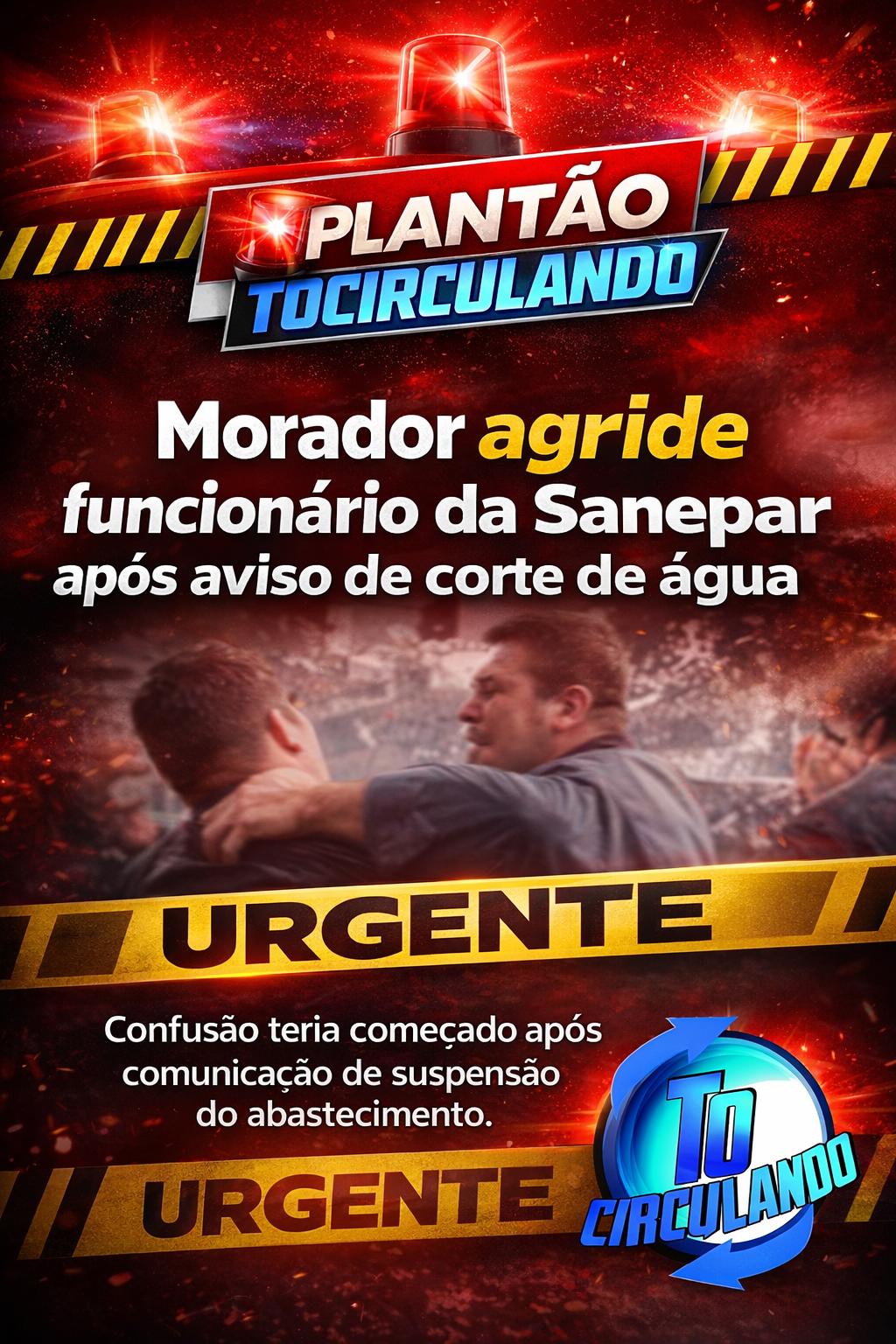 Morador agride funcionário da Sanepar após aviso de corte de água