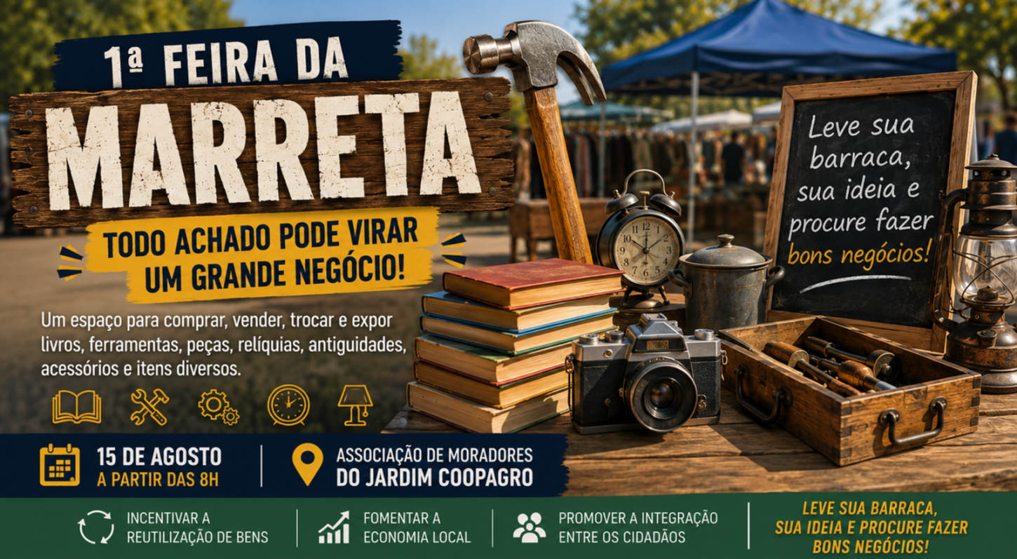 1ª Feira da Marreta será realizada no Jardim Coopagro no próximo sábado 