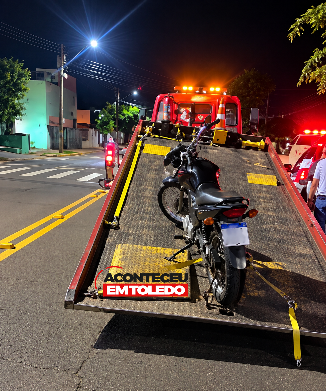  Motocicleta furtada é localizada abandonada em frente a academia em Toledo