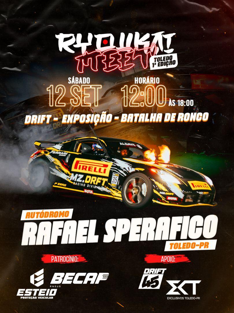 Ryoukai Meet acontece no dia 12 de setembro com Drift, exposição de carros e Batalha de Ronco em Toledo
