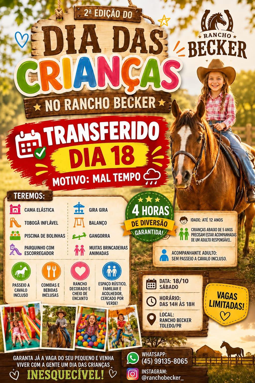 2ª EDIÇÃO DO DIA DAS CRIANÇAS NO RANCHO BECKER