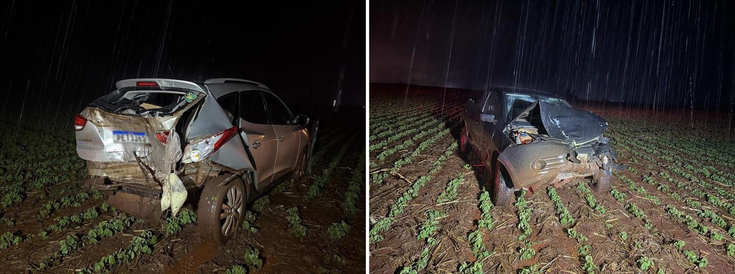 Colisão violenta entre dois veículos deixa quatro feridos entre Novo Sarandi e Vila Nova