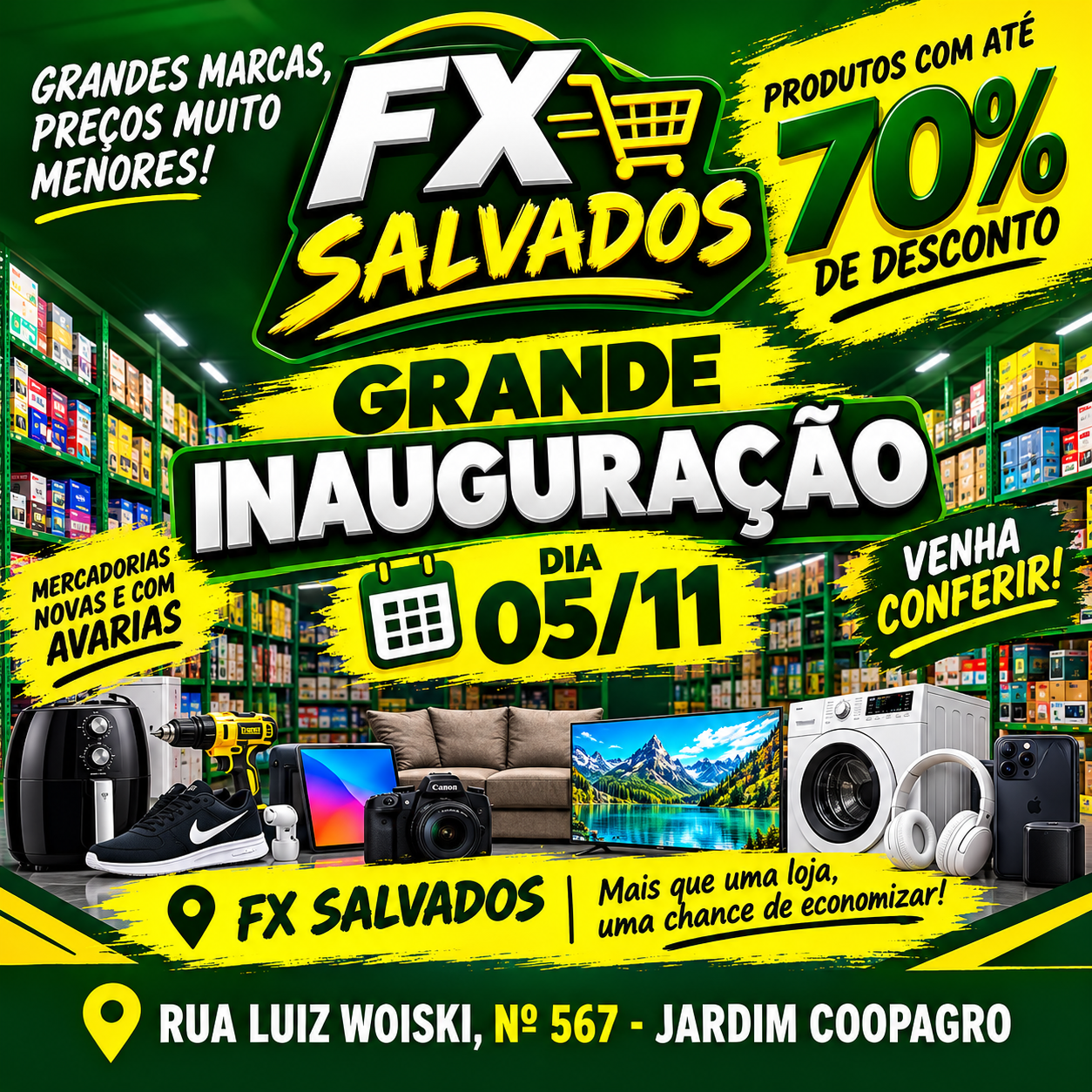 FX Salvados anuncia grande inauguração em Toledo no dia 5 de novembro