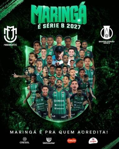 Maringá FC vence o Floresta por 2 a 0 e garante acesso inédito à Série B do Brasileiro