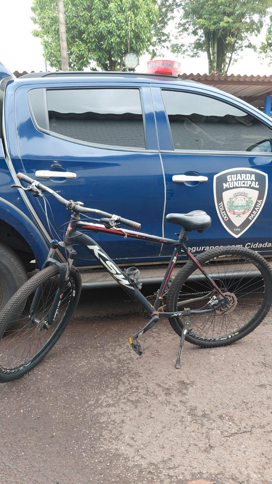  TOLEDO: Guarda Municipal recupera bicicleta suspeita de furto nas proximidades da rodoviária