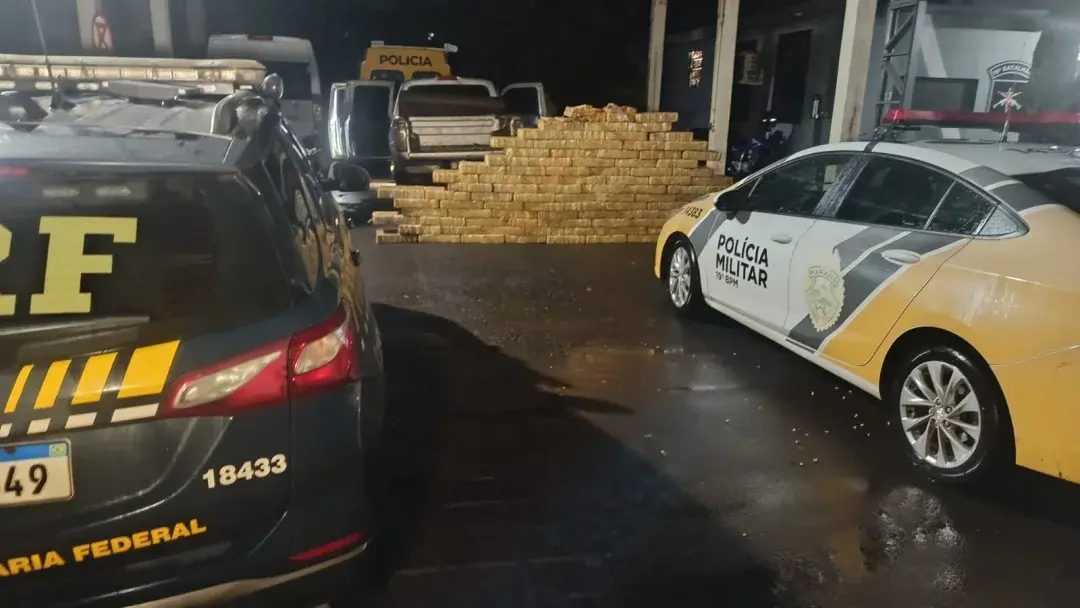 Toledo: Polícia apreende quase uma tonelada de maconha após perseguição em rodovia