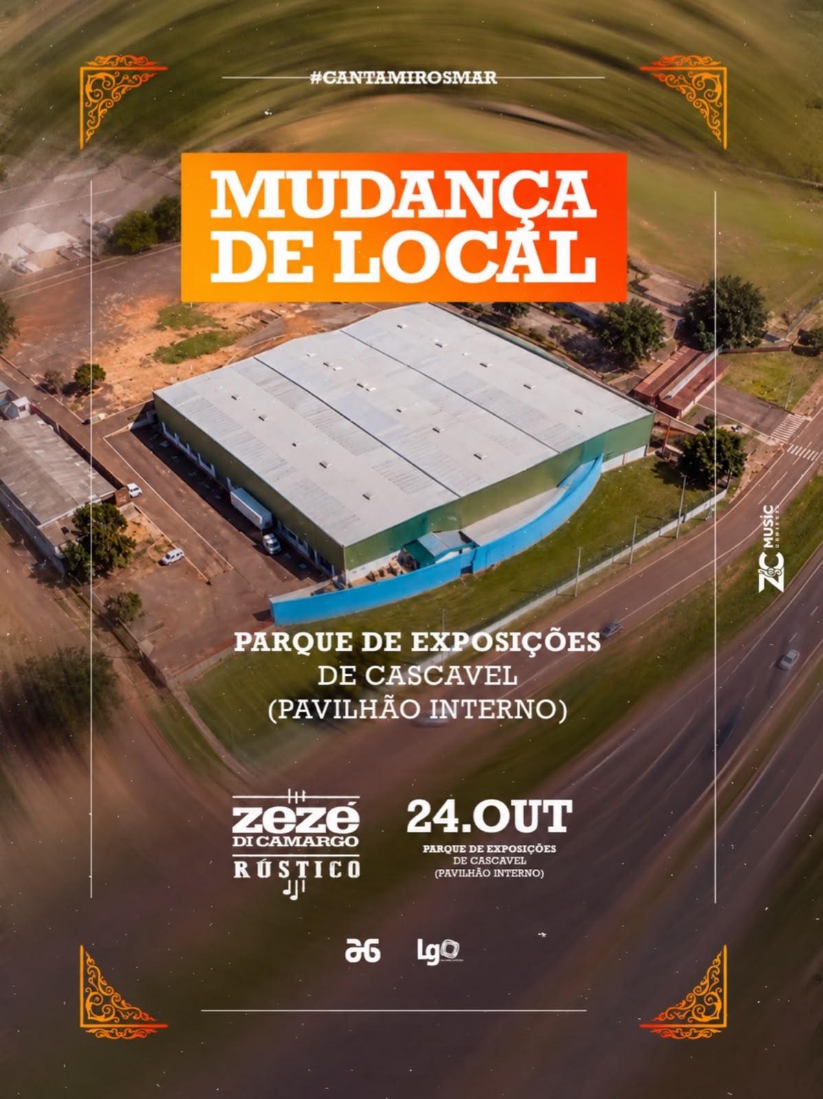 Zezé Rústico muda de local em Cascavel e será realizado no Parque de Exposições