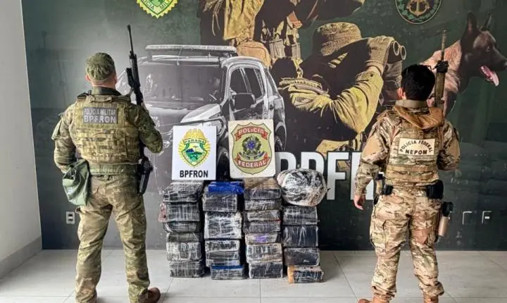  ASSIS CHATEAUBRIAND: BPFRON E PF APREENDEM 320 KG DE MACONHA E PRENDEM HOMEM DE 21 ANOS