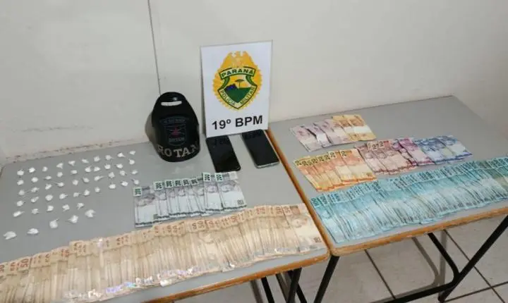 Casal é preso com cocaína e mais de R$ 18 mil em dinheiro durante operação policial