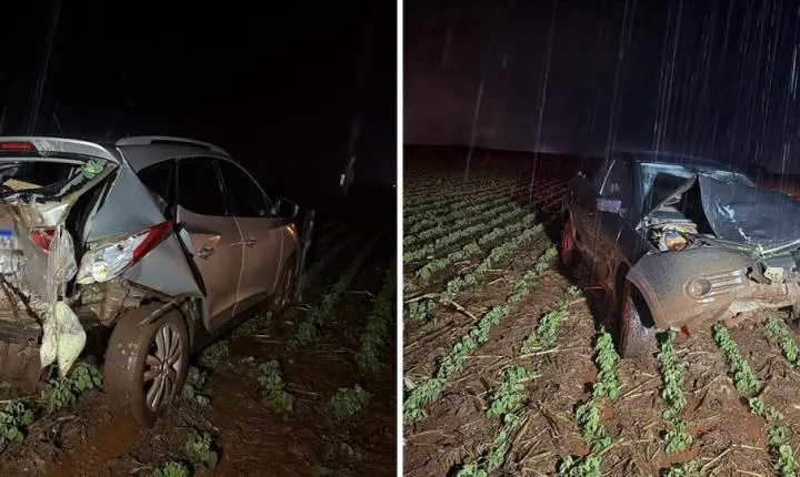 Colisão violenta entre dois veículos deixa quatro feridos entre Novo Sarandi e Vila Nova