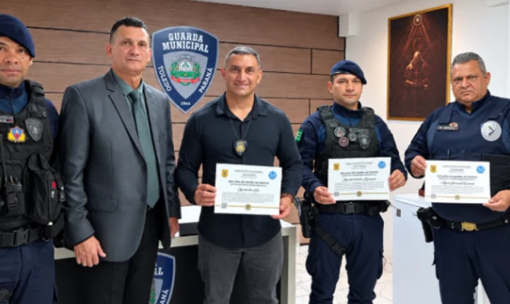 Guarda Municipal de Toledo recebe certificações de reconhecimento institucional