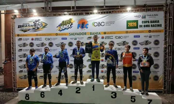 Heitor Isaque, da ABAST BMX Clube, conquista quatro títulos em Salvador