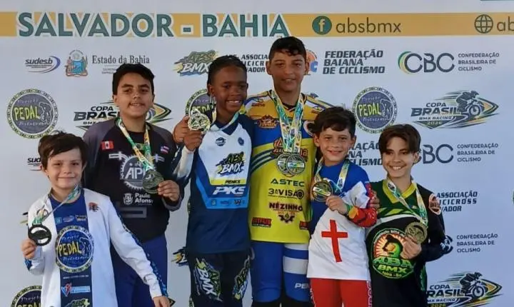 Heitor Isaque, da ABAST BMX Clube, conquista quatro títulos em Salvador