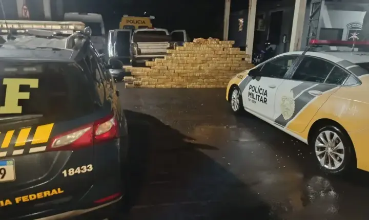 Toledo: Polícia apreende quase uma tonelada de maconha após perseguição em rodovia